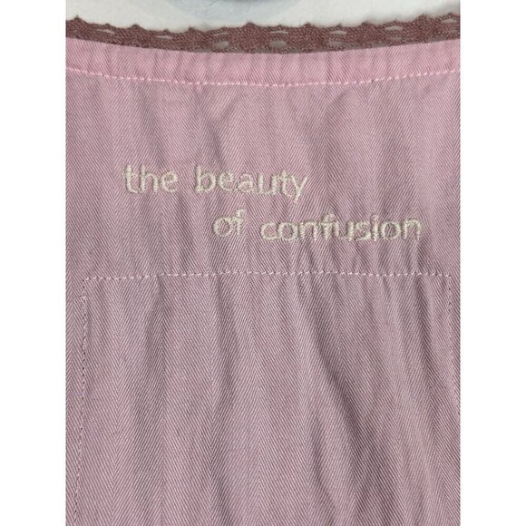 Odd Molly Anthropologie Pink Embroidered Mini Tunic Dress Babydoll Small Preppy - Picture 4 of 10